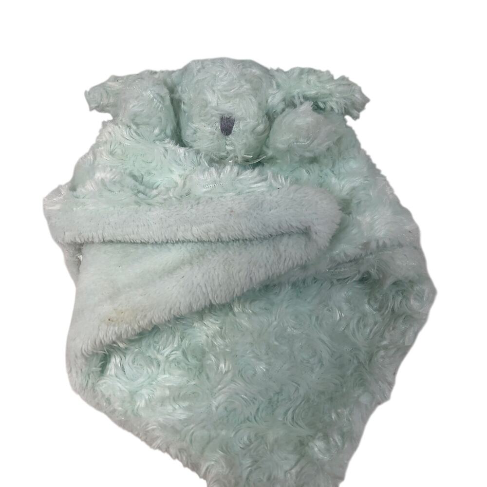 Blankets & Beyond Soft Mint Green Puppy Dog Baby Lovey Security Blanket 14"